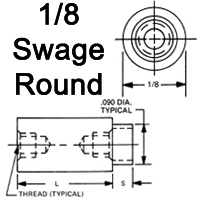 1/8 Round Swage Standoffs
