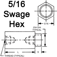 5/16 Hex Swage Standoffs