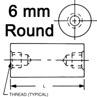 6mm Round Standoffs