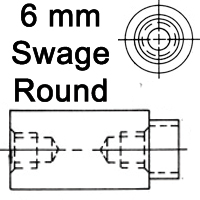 6mm Round Swage Standoffs