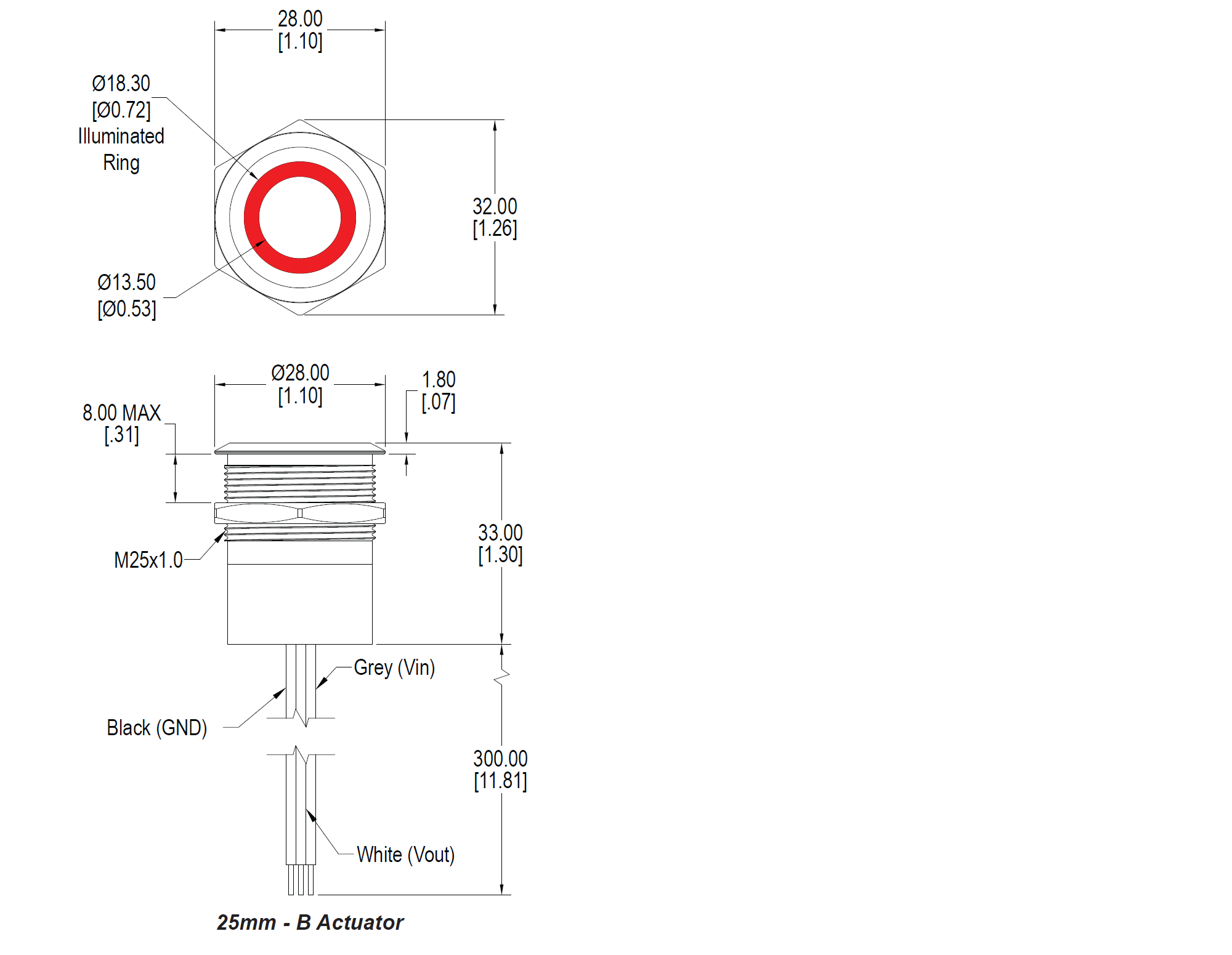 CIT TH Series Capacitive Touch Pushbutton Switch