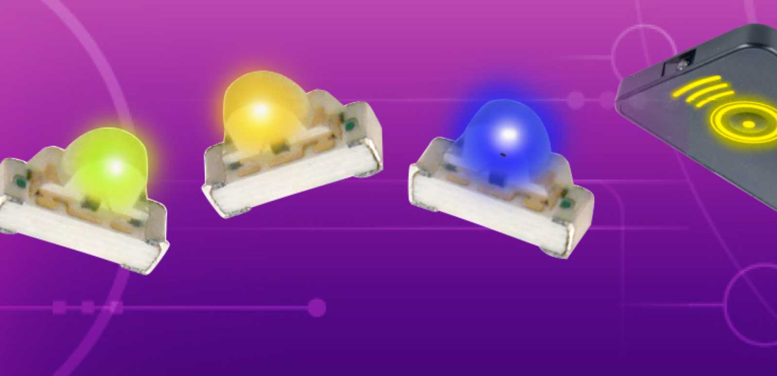 SunLED Dome Lens RT Angle SMD LED Background