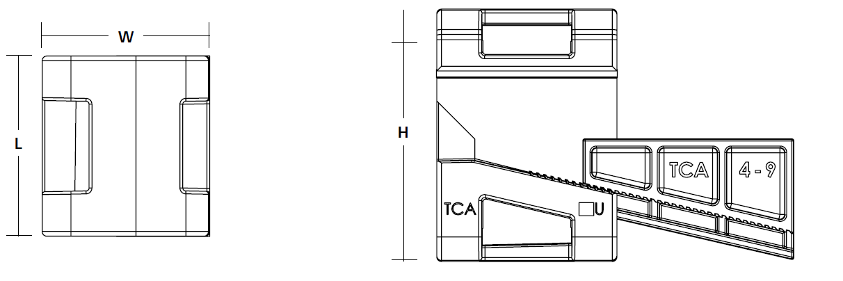 HellermannTyton Wedge Clip Mechanical Drawing