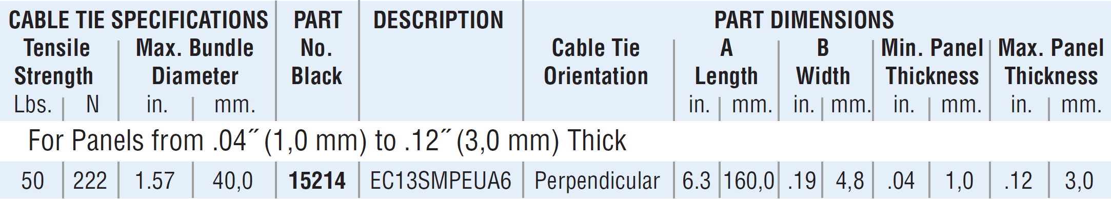 Heyco One Piece Edge Clip Cable Tie