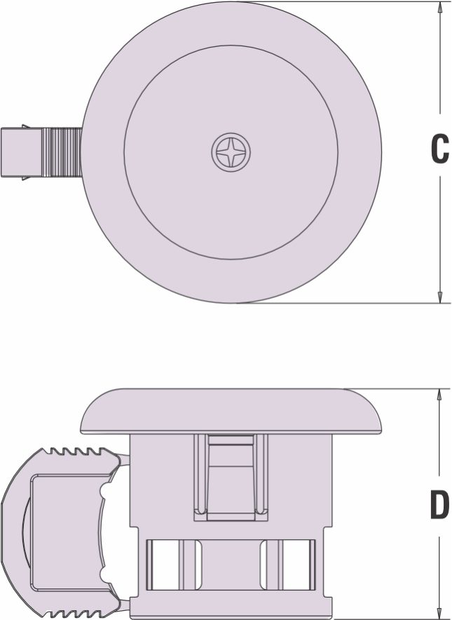 Heyco Low-Profile Snap-In Liquid-Tight Strain Relief Bushing