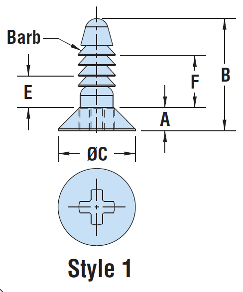 HEYClip™ Nylon Push Screws