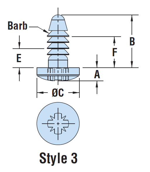 HEYClip™ Nylon Push Screws