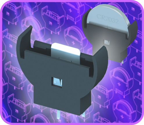 Keystone Electronics Vertical THM PCB 20 mm Coin Cell Holder