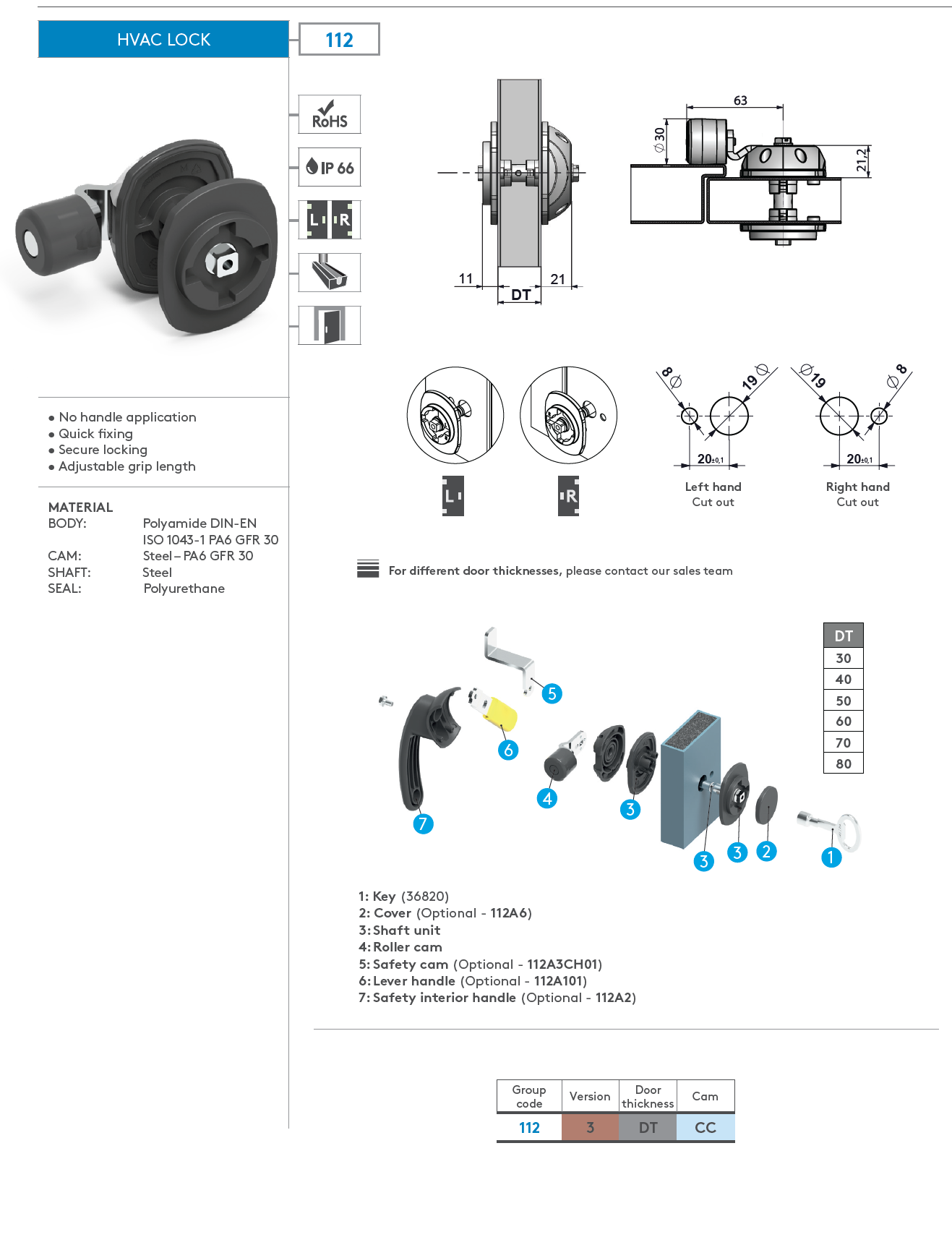 Mesan 112 Series Heavy-Duty HVAC Latching System