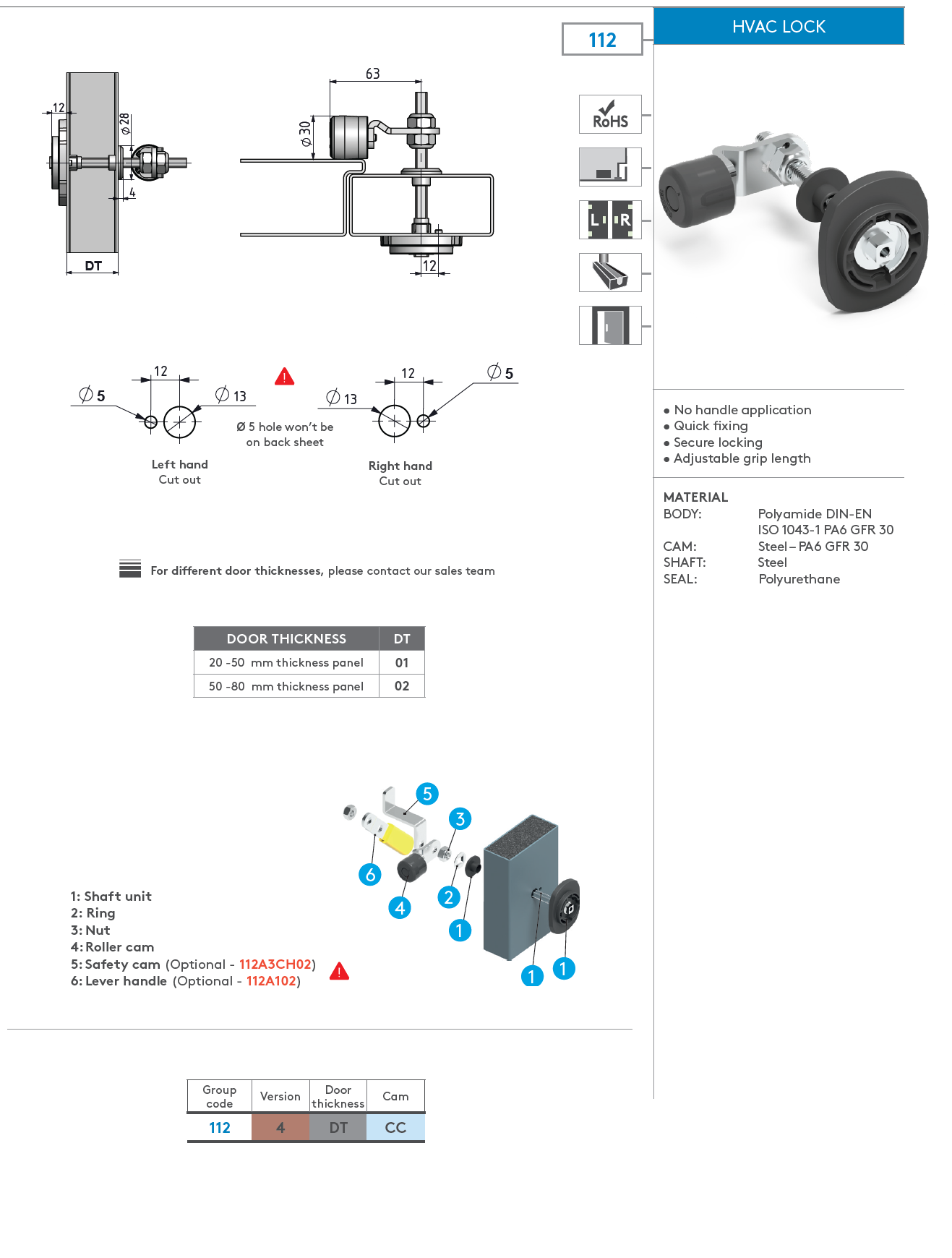 Mesan 112 Series Heavy-Duty HVAC Latching System