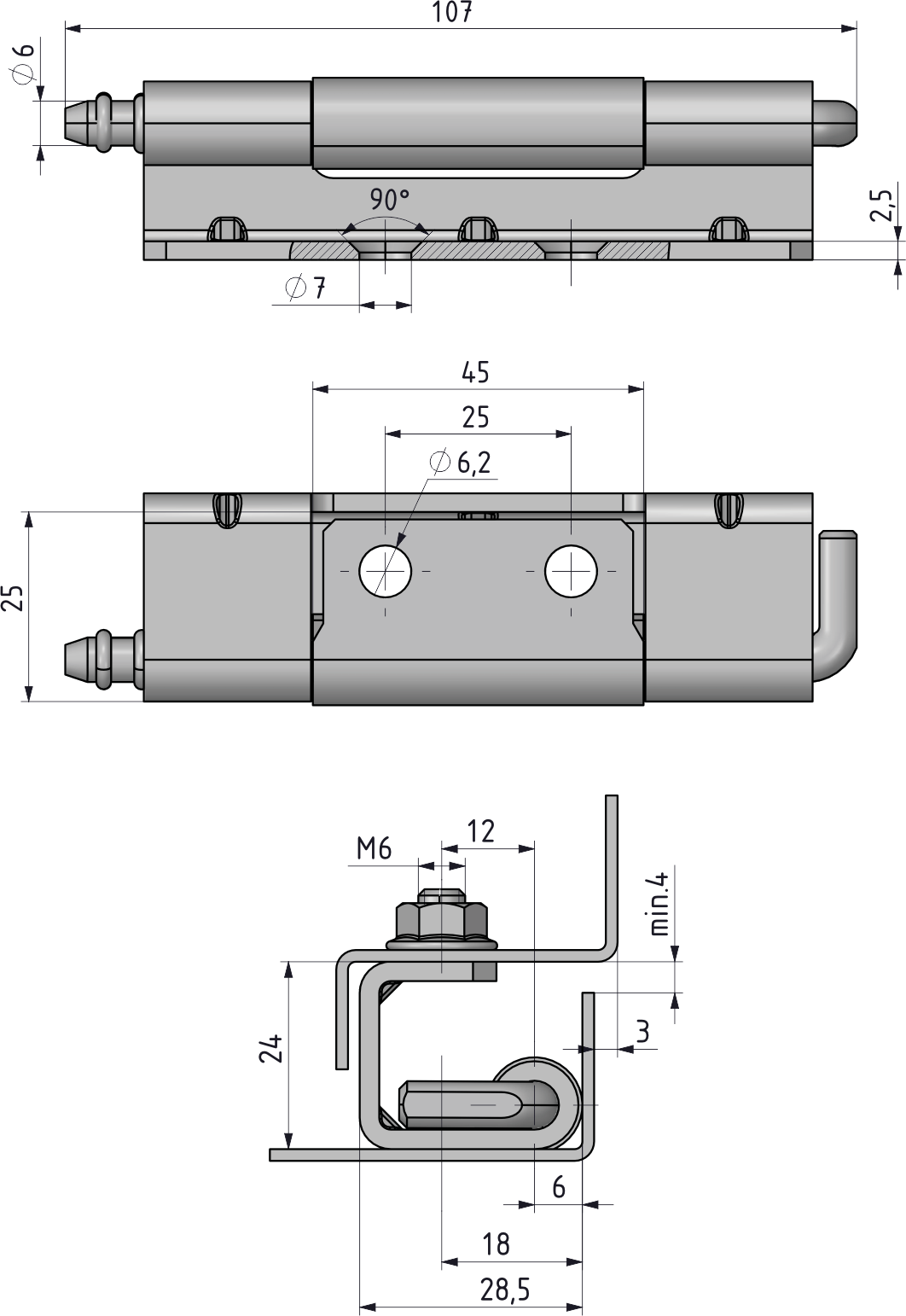 Mesan 995 Concealed Hinge