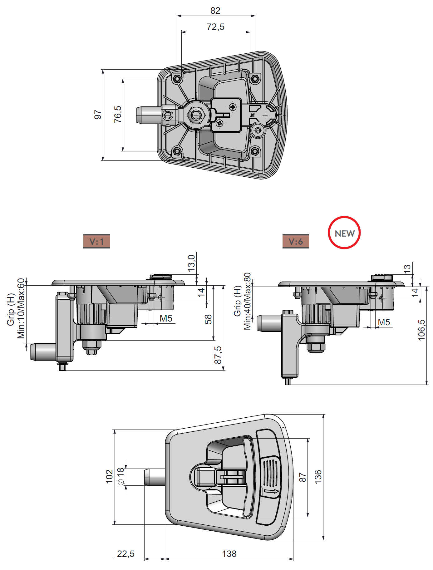 Mesan T Handle Compression Latch