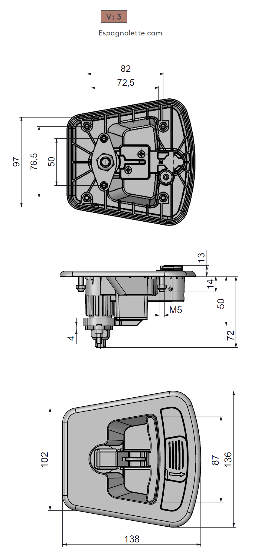 Mesan T Handle Compression Latch