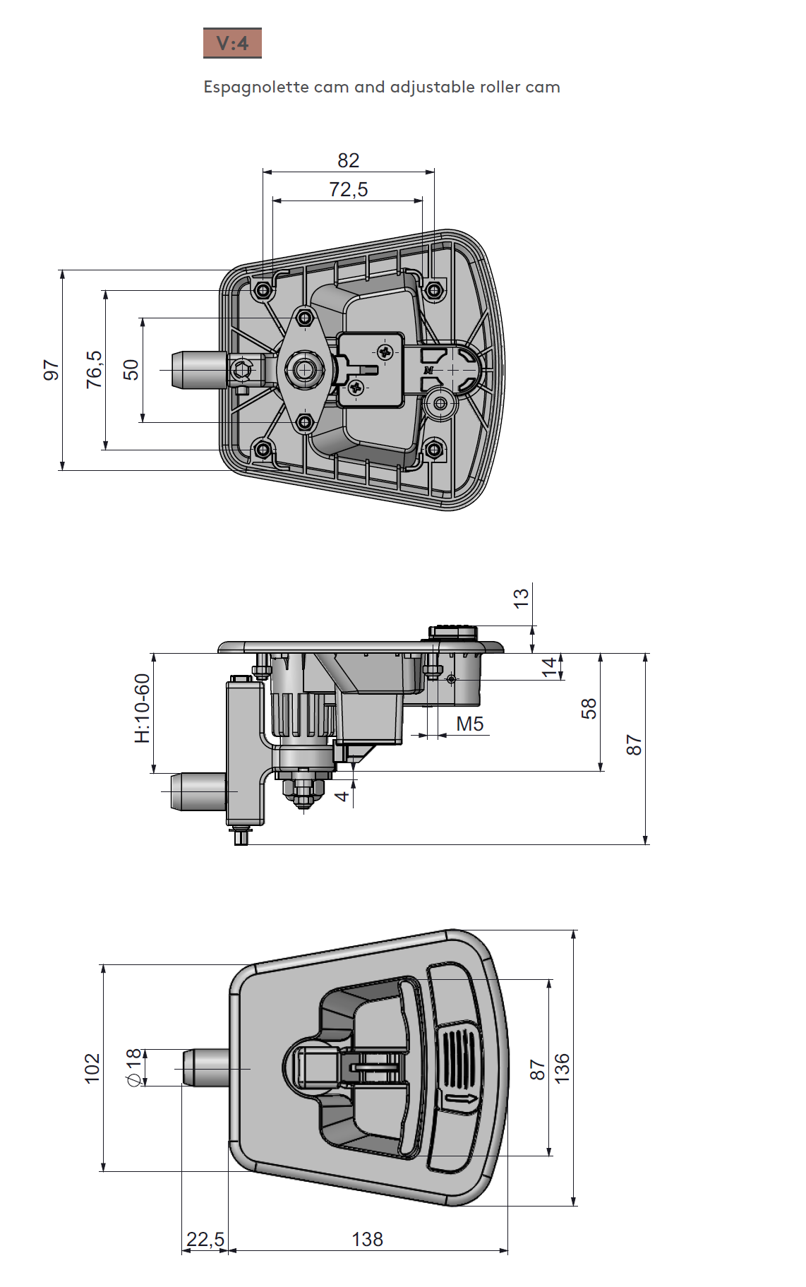 Mesan T Handle Compression Latch
