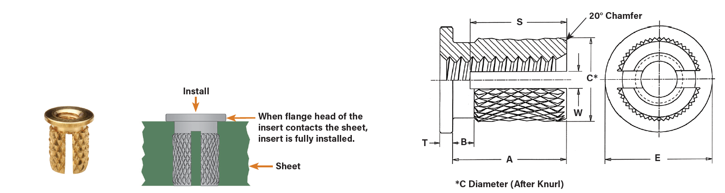 Flange-Head, PFLA™ and PFLB™ Inserts