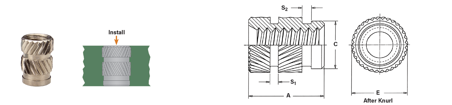 ULTRASONIC / HEAT STAKING INSERTS