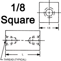 1/8 Square Standoffs