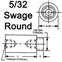 5/32 Round Swage Standoffs