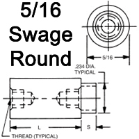 5/16 Round Swage Standoffs