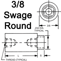 3/8 Round Swage Standoffs