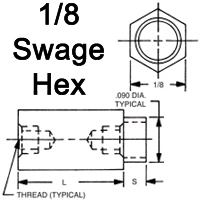 1/8 Hex Swage Standoffs