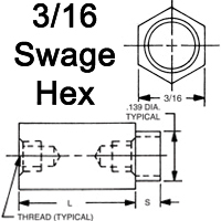 3/16 Hex Swage Standoffs