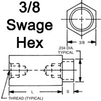 3/8 Hex Swage Standoffs
