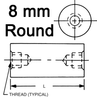 8mm Round Standoffs